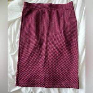 TORRID Pencil Skirt, Burgundy and Black check!